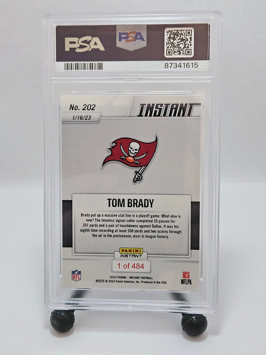 2022 Panini Instant NFL #202 Tom Brady PSA 10 Gem Mint – Tampa Bay Buccaneers