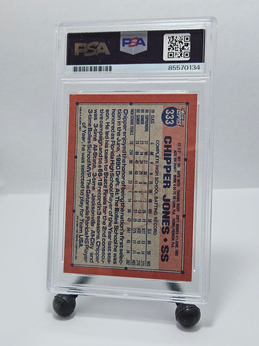 1991 Topps #333 Chipper Jones Rookie β PSA/DNA Certified Auto 10