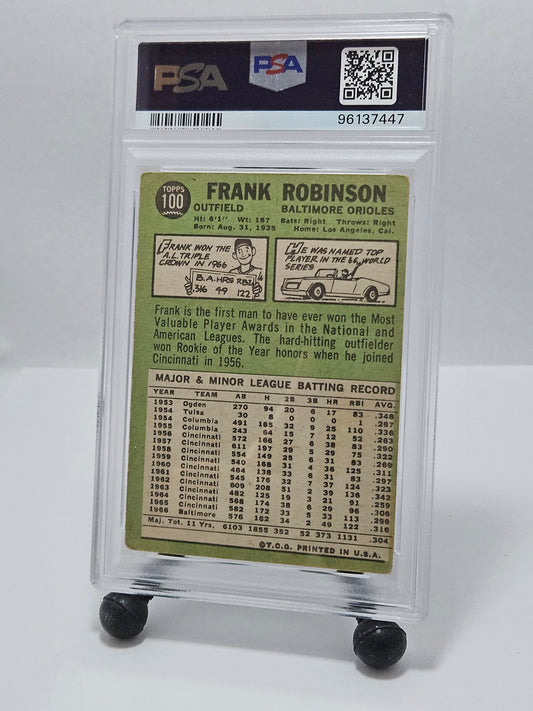 1967 Topps #100 Frank Robinson – PSA 2 GOOD