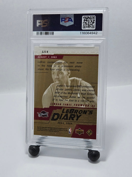 2003 Upper Deck #LJ14 LeBron James LeBronβs Diary Rookie β PSA 10 Gem Mint