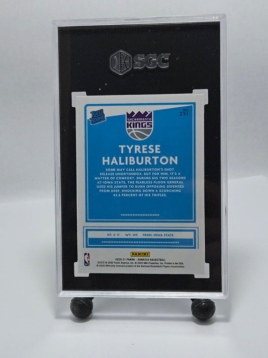 2020-21 Donruss #231 Tyrese Haliburton Holo Orange Laser RC β SGC 10 GEM MINT