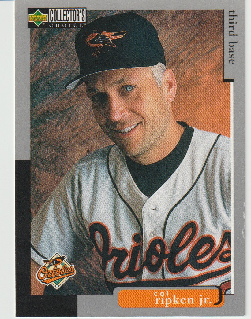 Baseball trading card of a player in an Orioles uniform with 'Collector's Choice' branding.