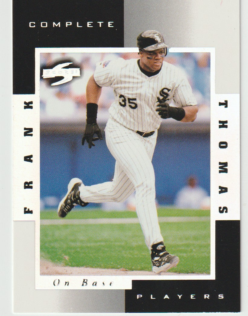 Baseball trading card of a player in a white uniform with number 35, running on a field.