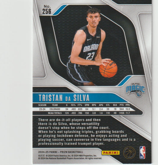 Basketball trading card of Tristan da Silva with Orlando Magic logo