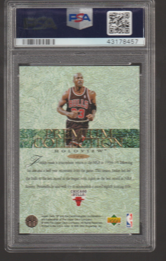 Basketball trading card with player image and PSA logo
