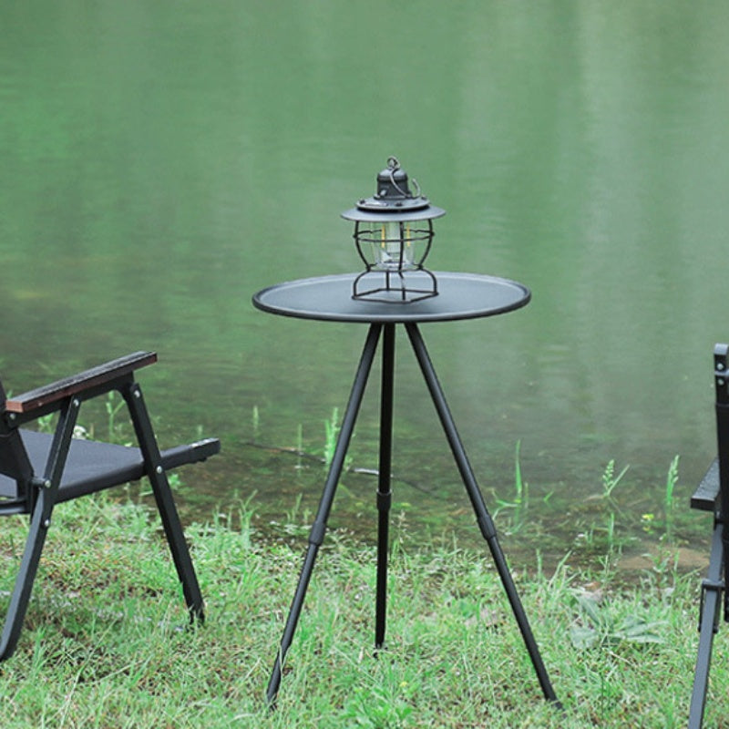 Ultralight Portable Folding Table Camping Round Table with Optional Light Stand_6