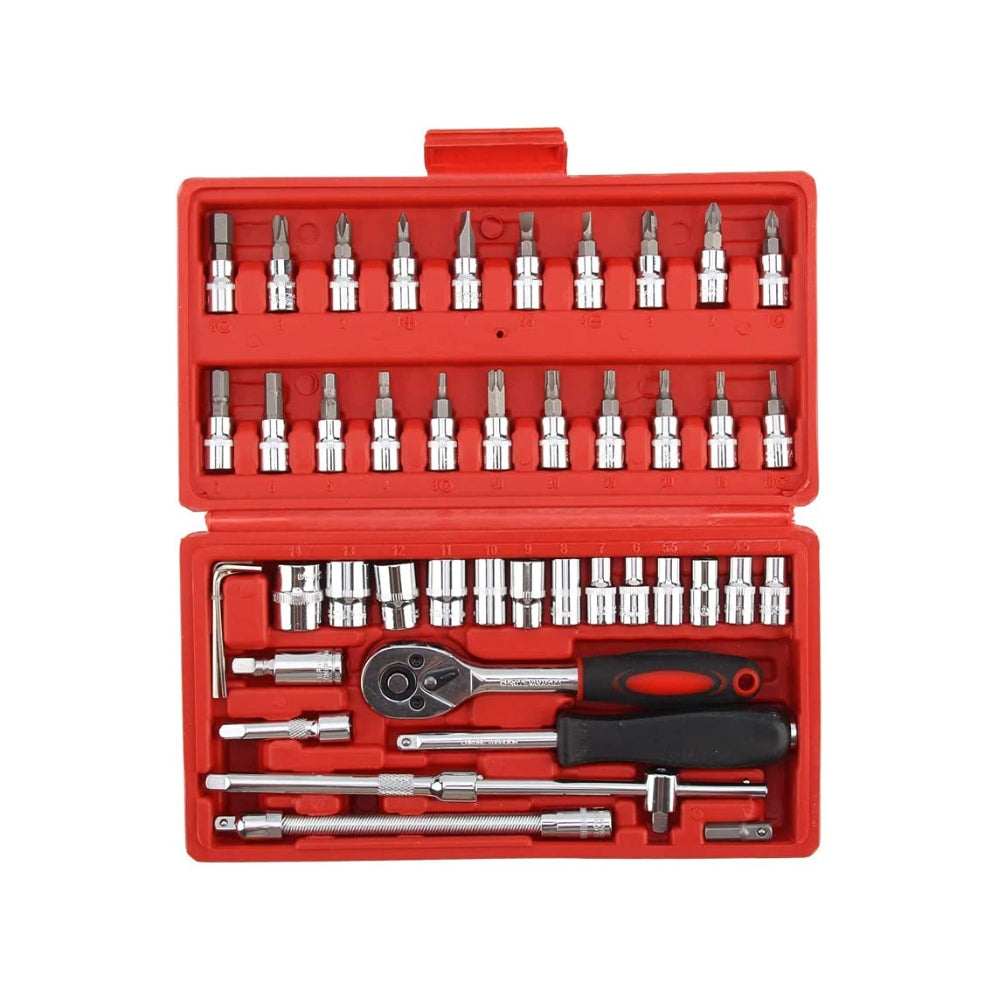 46Pcs Multi Purpose Tool Kit Set with Wrench Socket and Precision Screwdriver_6