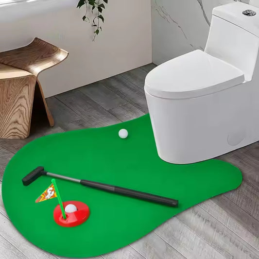 Mini Toilet Golf Toy Set Toilet Time Golf Game  Set Golf Training_0