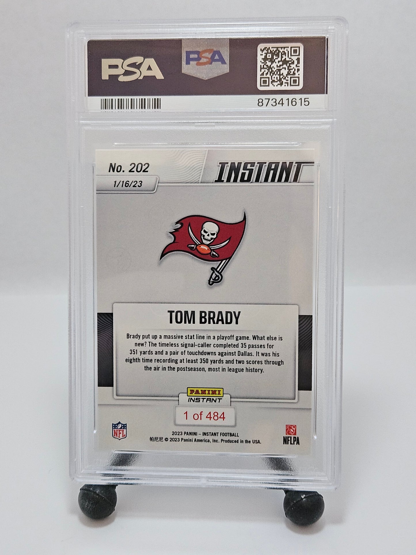 2022 Panini Instant NFL #202 Tom Brady PSA 10 Gem Mint – Tampa Bay Buccaneers