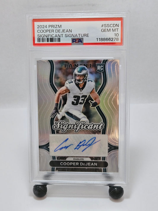 2024 Prizm #SS-CDN Cooper DeJean Significant Signatures Auto RC PSA 10 Gem Mint – Philadelphia Eagles