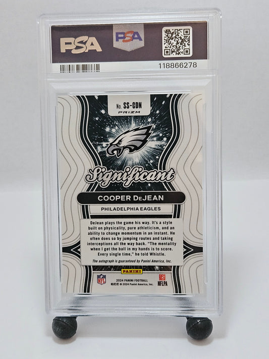 2024 Prizm #SS-CDN Cooper DeJean Significant Signatures Auto RC PSA 10 Gem Mint – Philadelphia Eagles