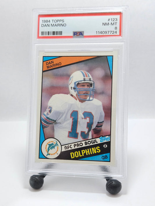 1984 Topps #123 Dan Marino RC PSA 8 NM-MT – Miami Dolphins