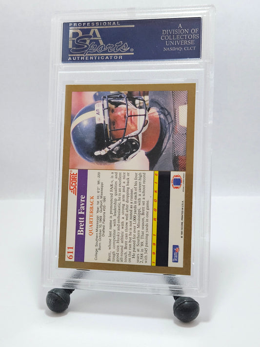 1991 Score #611 Brett Favre RC PSA 10 Gem Mint – Atlanta Falcons