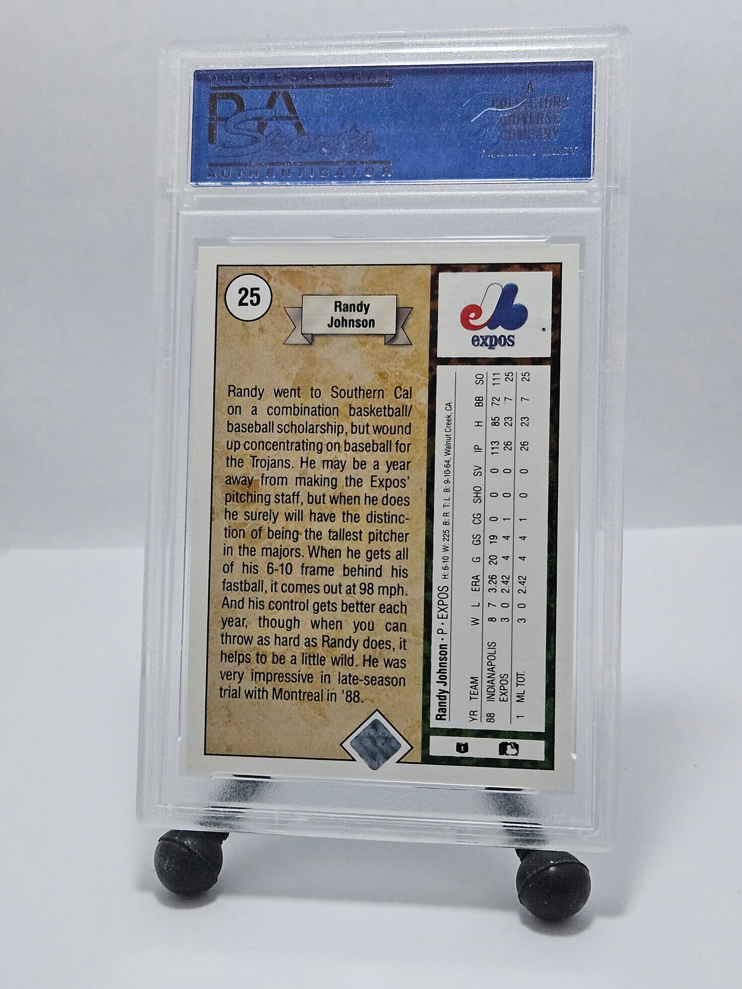 1989 Upper Deck Randy Johnson Star Rookie PSA 10 Gem Mint – Montreal Expos