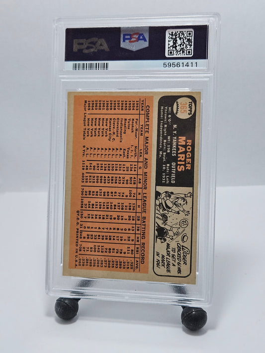 1966 Topps #365 Roger Maris – PSA 5 EX