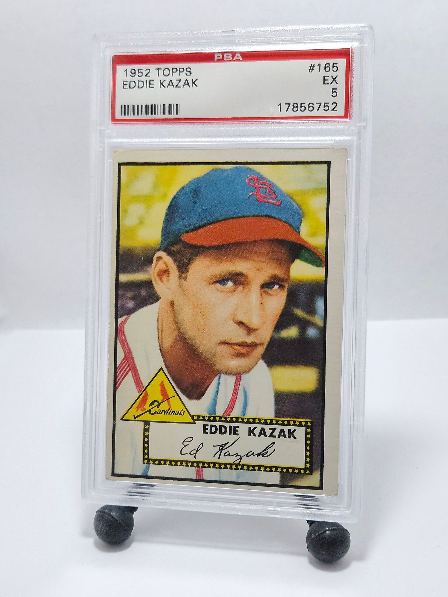 1952 Topps #165 Eddie Kazak – PSA 5 EX
