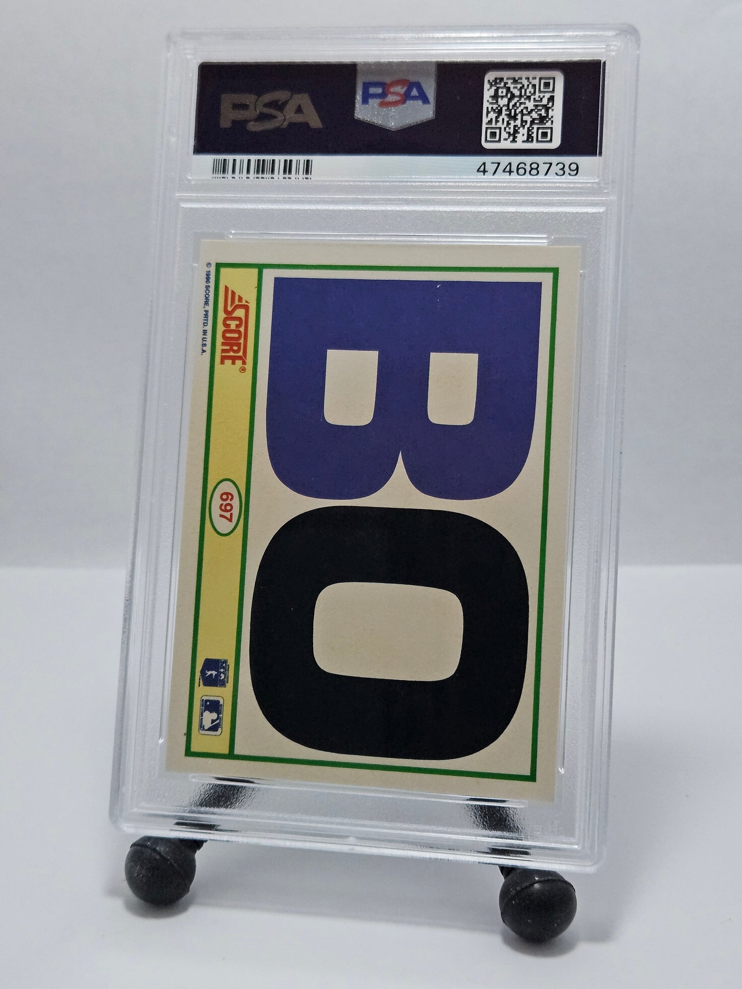 1990 Score #697 Bo Jackson “Bo Knows” PSA 10 Gem Mint – Los Angeles Raiders / Kansas City Royals