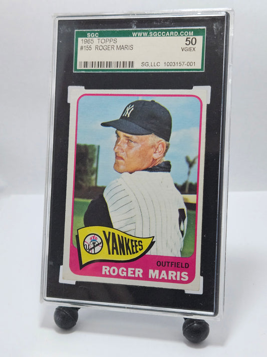 1965 Topps #155 Roger Maris SGC 5 VG/EX – New York Yankees