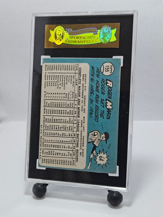 1965 Topps #155 Roger Maris SGC 5 VG/EX – New York Yankees