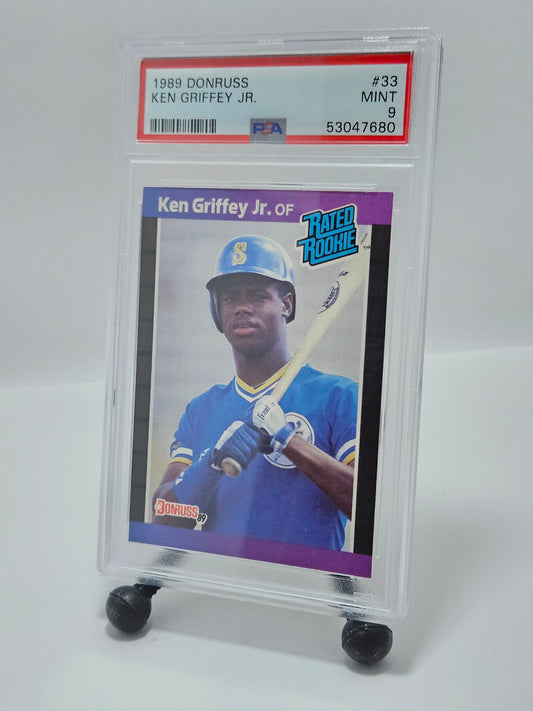 1989 Donruss #33 Ken Griffey Jr. Rated Rookie PSA 9 Mint – Seattle Mariners