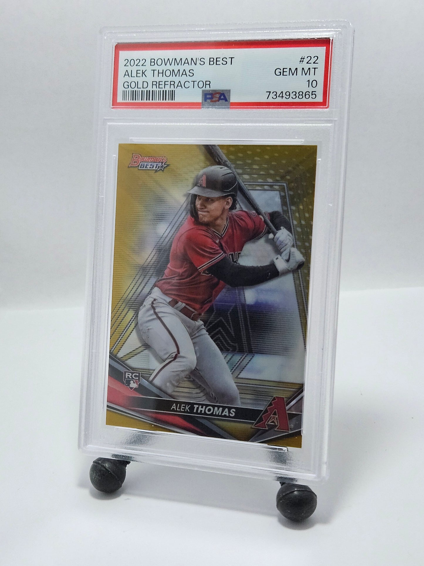 2022 Bowman’s Best #22 Alek Thomas Gold Refractor /50 PSA 10 Gem Mint POP 2 – Arizona Diamondbacks