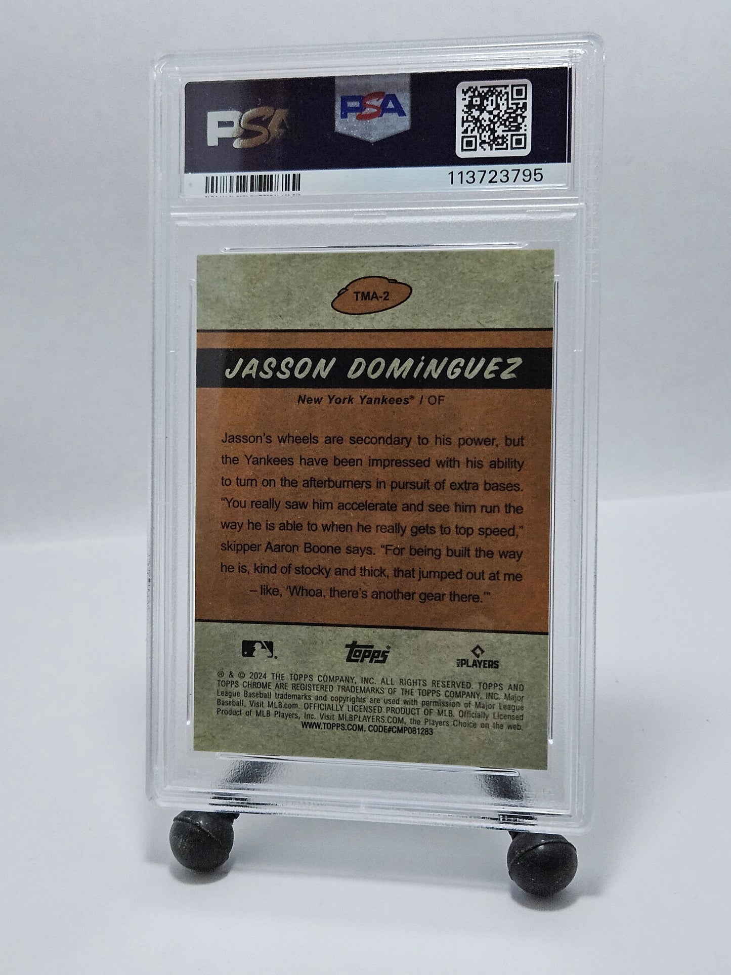 2024 Topps Chrome Cosmic #MA-2 Jasson Dominguez The Martian Attacks PSA 9 Mint POP 11 – New York Yankees