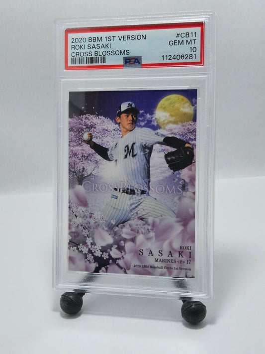 2020 BBM 1st Version #CB11 Roki Sasaki Cross Blossoms PSA 10 Gem Mint – Chiba Lotte Marines