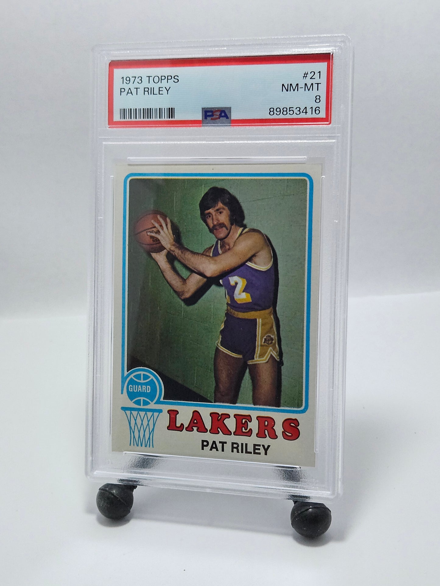 1973 Topps #21 Pat Riley – PSA 8 NM-MT