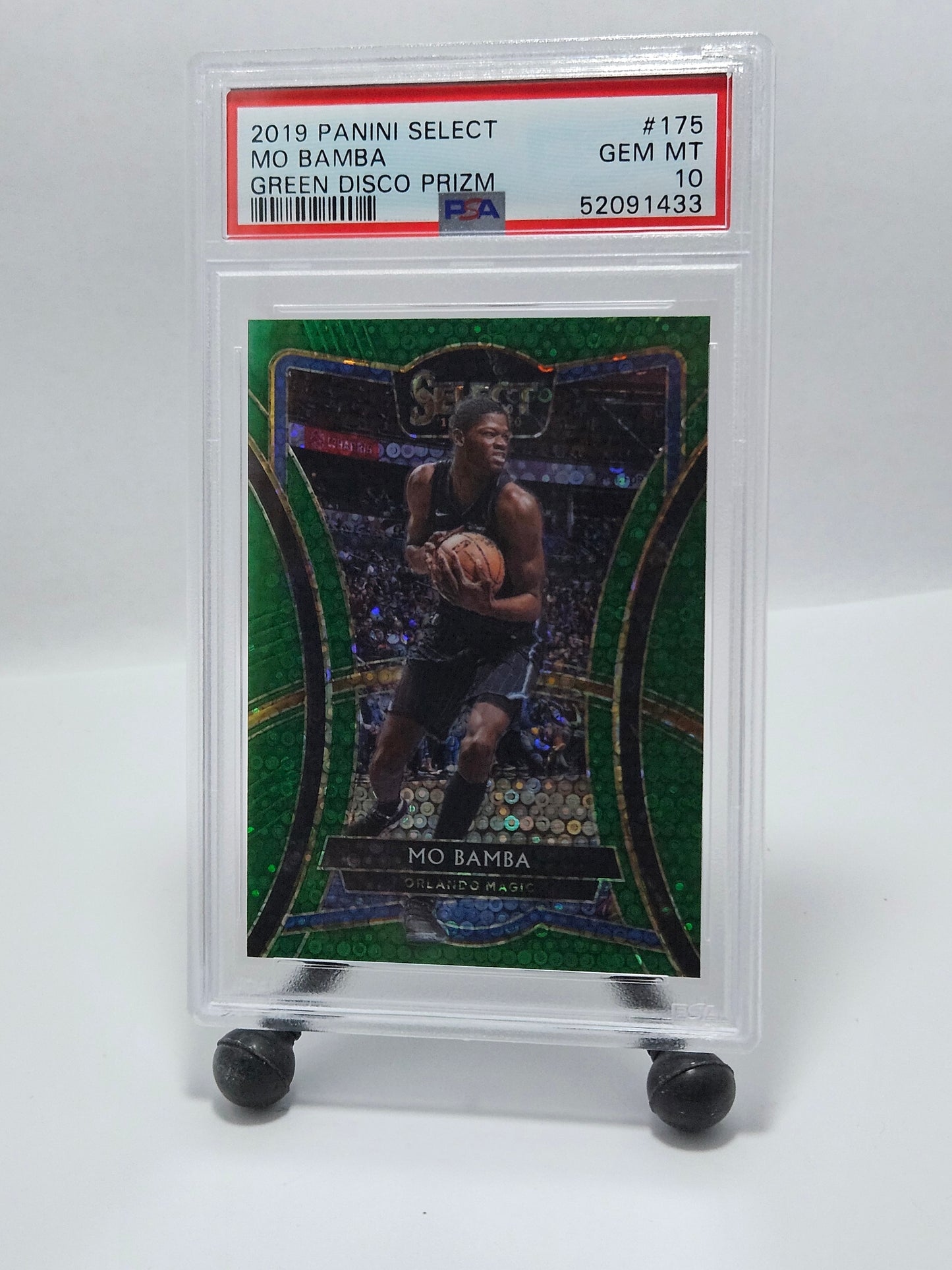2019 Panini Select #175 Mo Bamba Green Disco Prizm /5 – PSA 10 GEM MINT (POP 1)