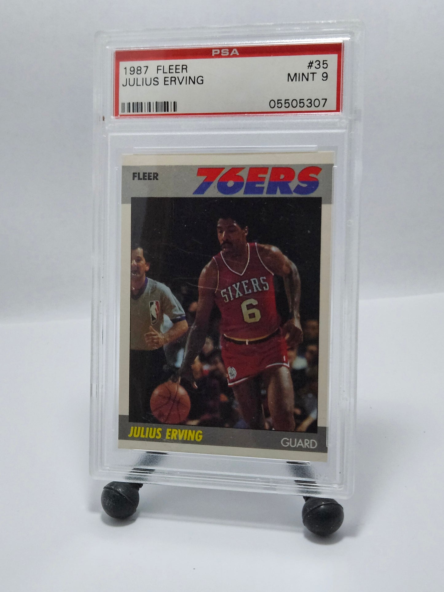 1987 Fleer #35 Julius Erving – PSA 9 Mint