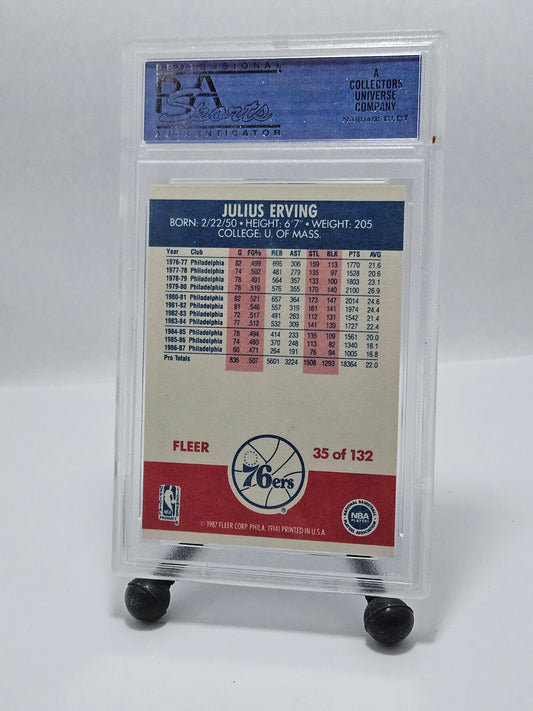 1987 Fleer #35 Julius Erving – PSA 9 Mint