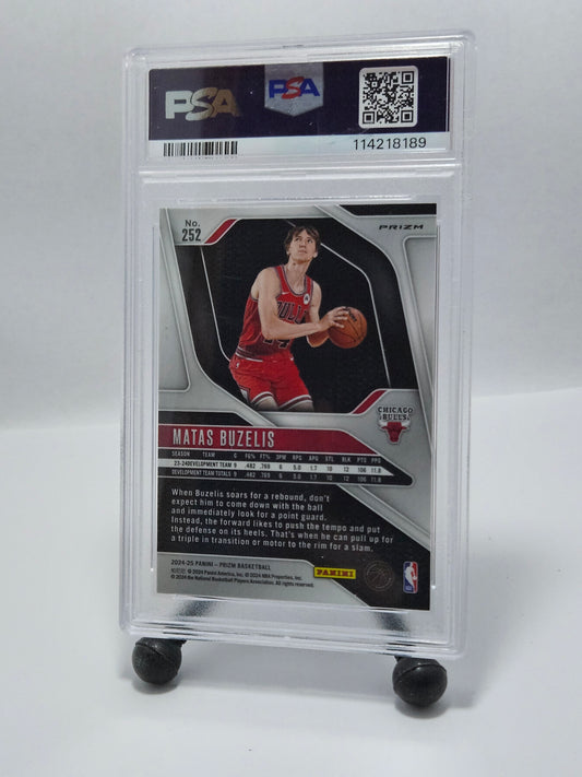 2024 Prizm #252 Matas Buzelis Pink Ice Prizm RC PSA 10 Gem Mint – Chicago Bulls