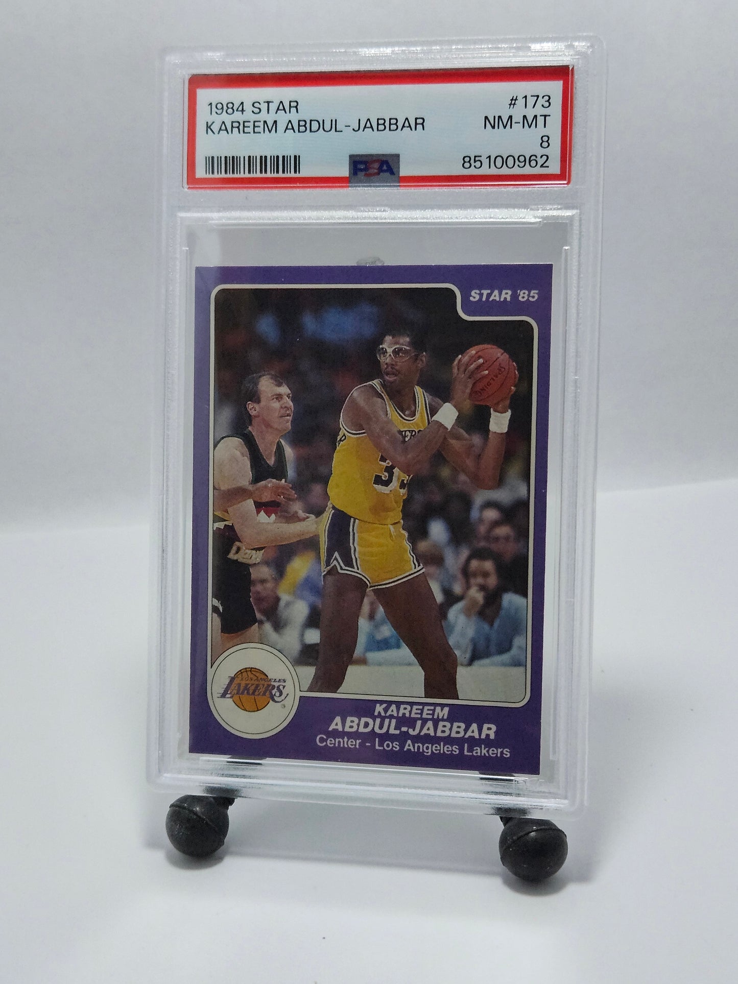 1984 Star #173 Kareem Abdul-Jabbar PSA 8 NM-MT – Los Angeles Lakers