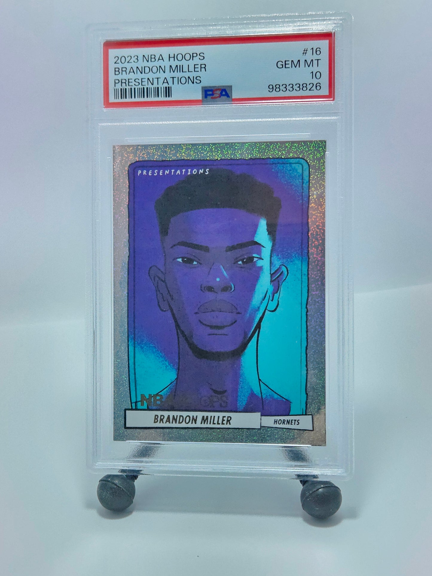 2023 NBA Hoops #16 Brandon Miller Presentations – PSA 10 Gem Mint