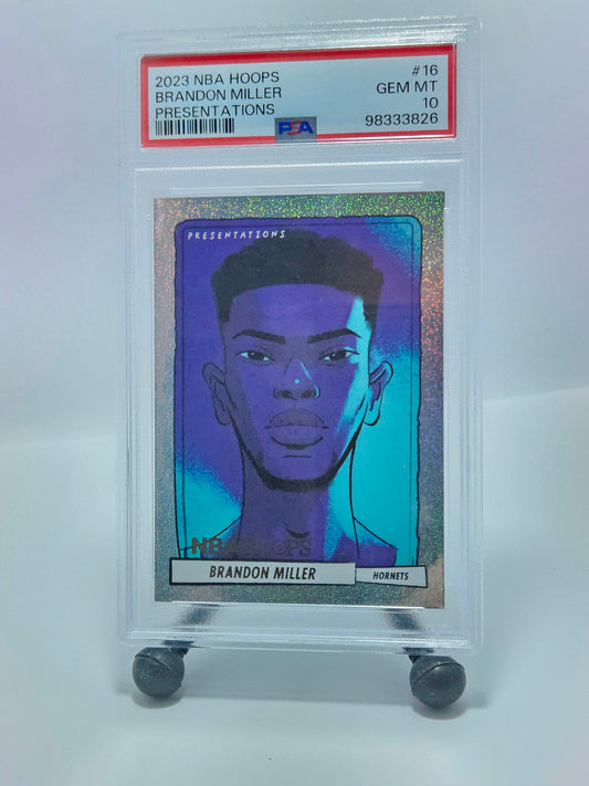 2023 NBA Hoops #16 Brandon Miller Presentations – PSA 10 Gem Mint