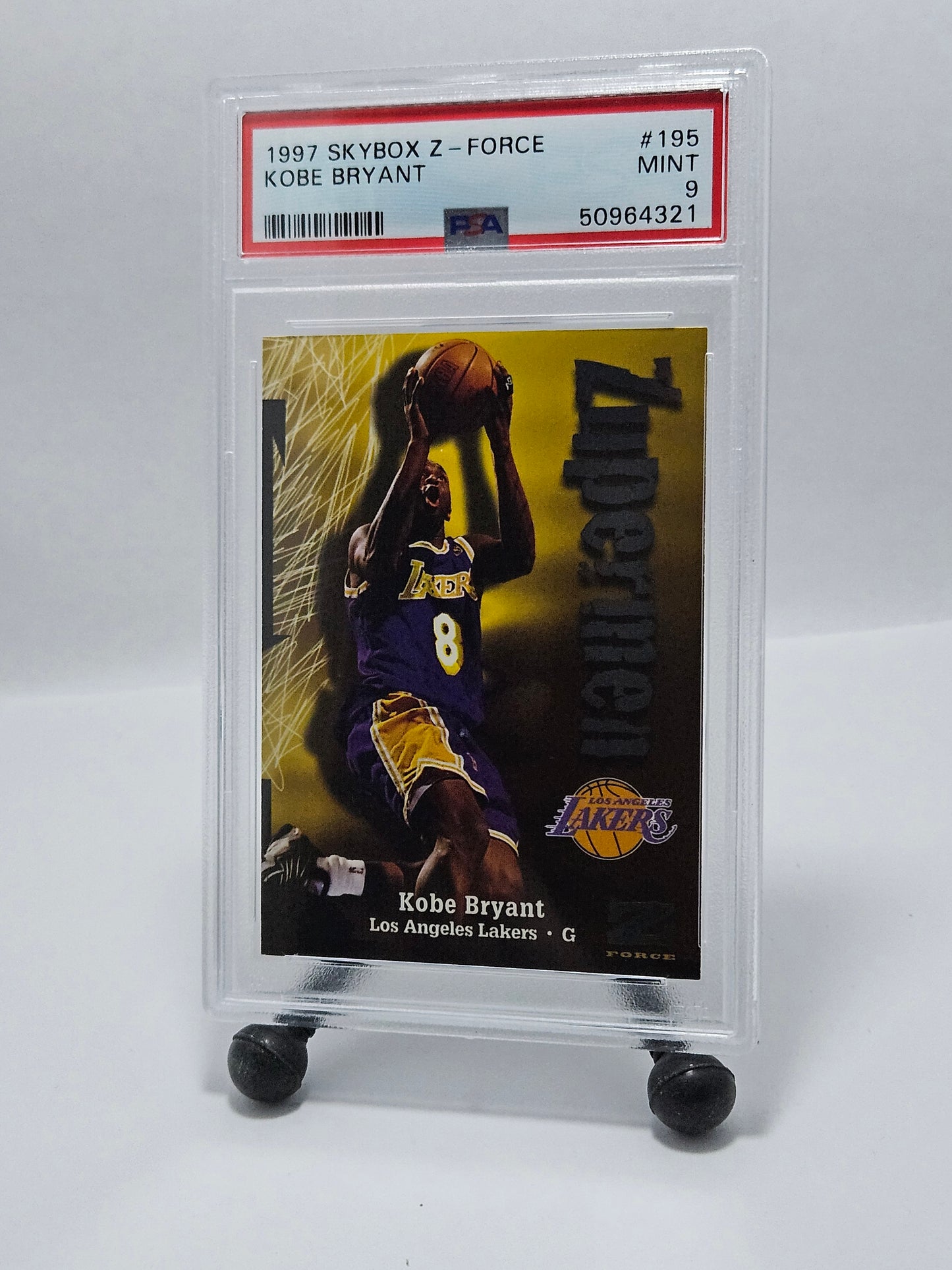1997 SkyBox Z-Force #195 Kobe Bryant Zupermen – PSA 9 Mint