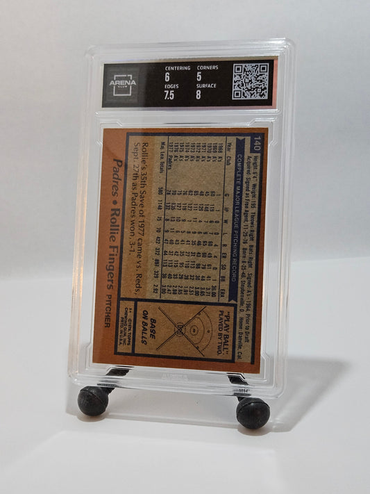 1978 Topps #140 Rollie Fingers Arena Club 5.5 EX+ – San Diego Padres