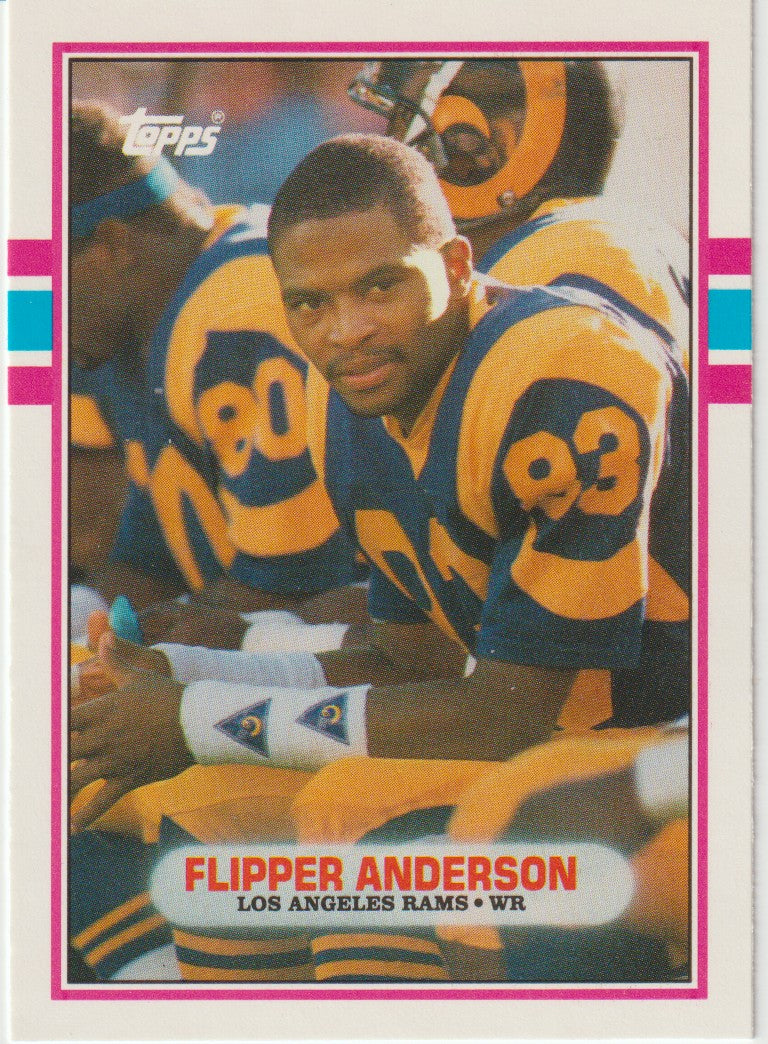 Vintage football trading card of Flipper Anderson from the Los Angeles Rams