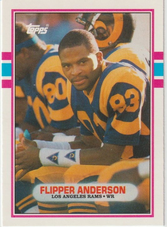Vintage football trading card of Flipper Anderson from the Los Angeles Rams