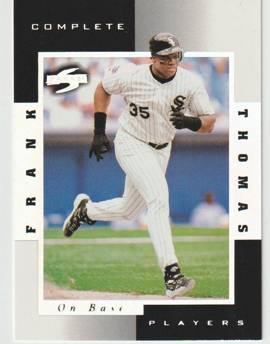 Baseball trading card of a player in a white uniform with number 35, running on a field.
