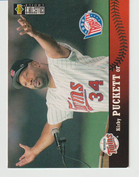Baseball trading card featuring Kirby Puckett of the Minnesota Twins