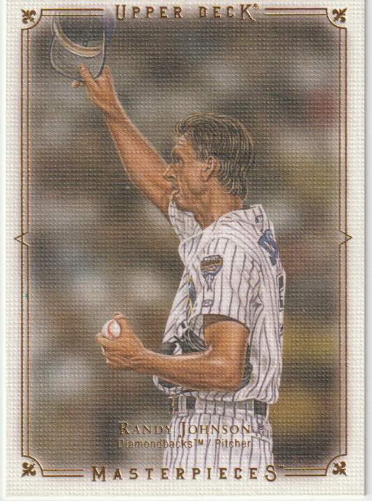 Baseball trading card featuring a player in a uniform with 'Upper Deck' branding.